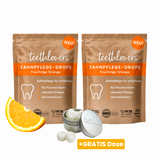 Doppelpack Zahnpflege‑Drops Fruchtige Orange