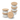 Pack of 6 - Glass Jars with Bamboo Lids